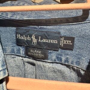 Ralph Lauren Denim Button-Up Shirt in Light Blue